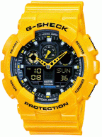 فروشگاه خرید اینترنتی ساعت جی شاک ورزشی g shock GA100 زرد