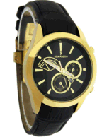 خرید پستی ساعت بند چرمی رومانسون G 0068 - سفارش romanson صفحه مشکی و سفید